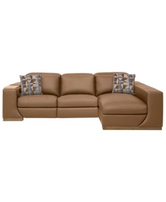 Holtman 3-Piece Leather Sectional Sofa Set with 2 Power Recliners and Chaise