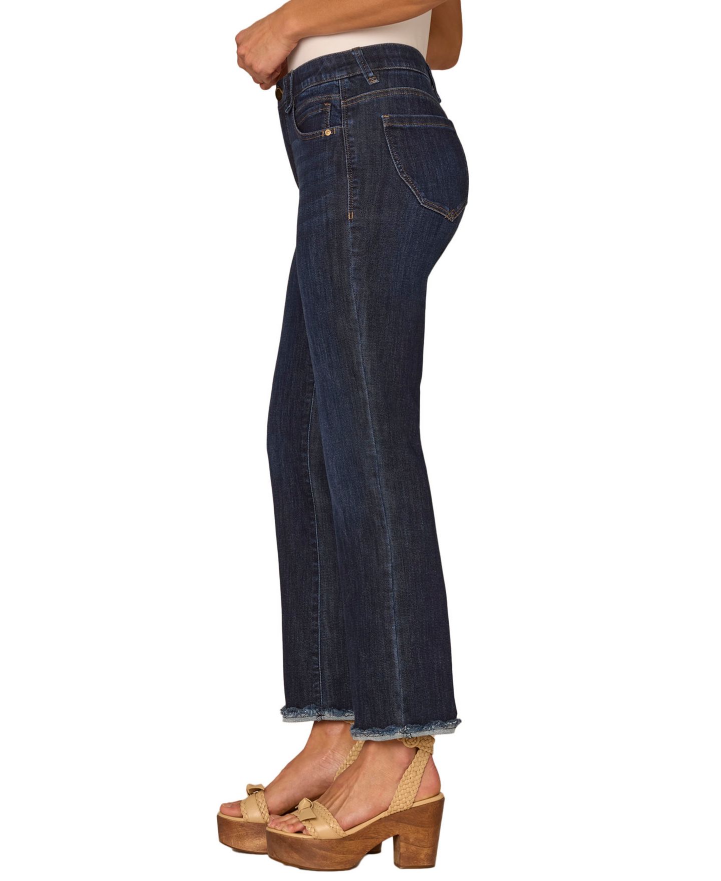 Женские джинсы Democracy Petite Itty Bitty High-Rise Cropped, цвет: Индиго — фото 2
