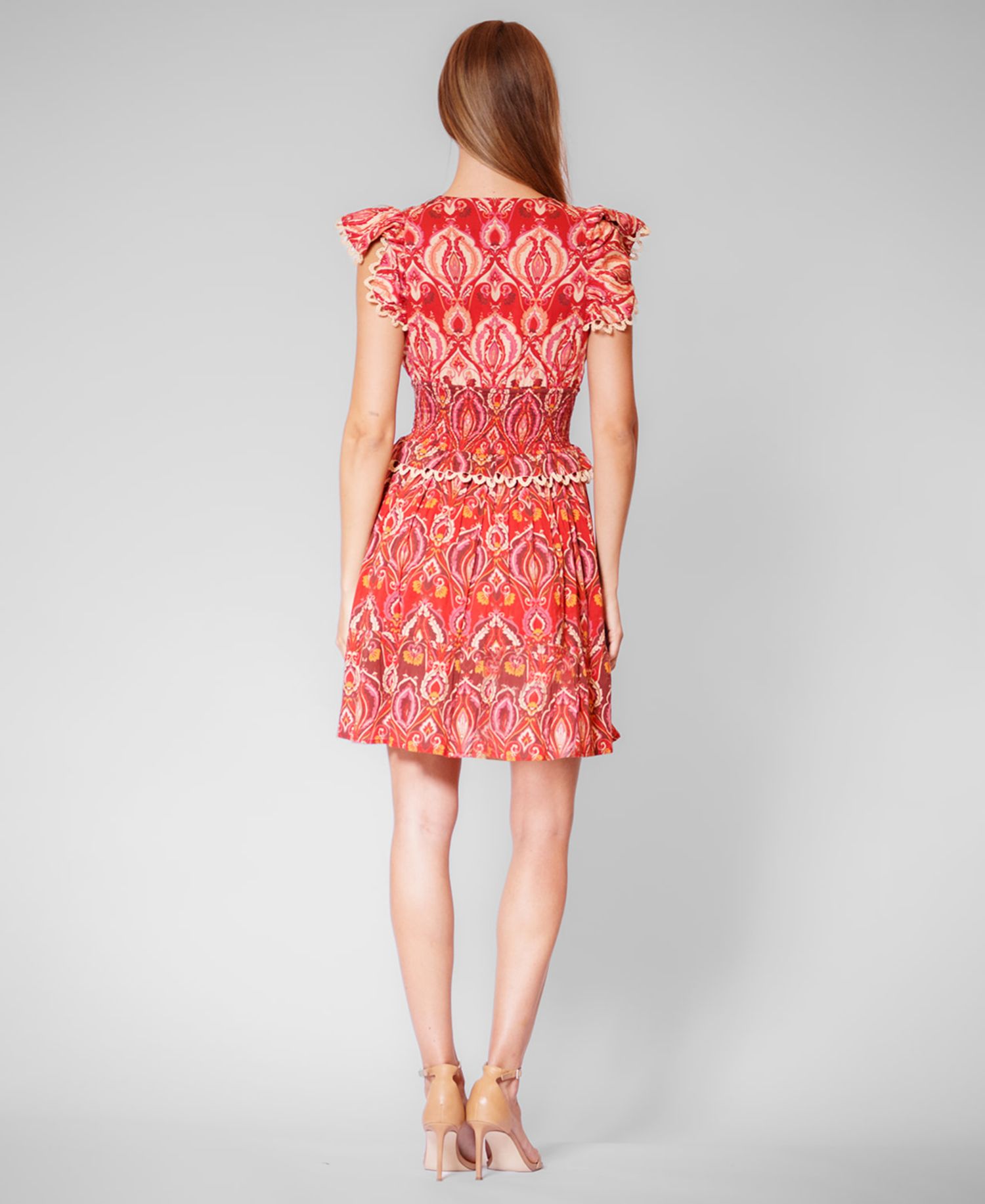 Women's Smocked Waist Pull-On Short Dress