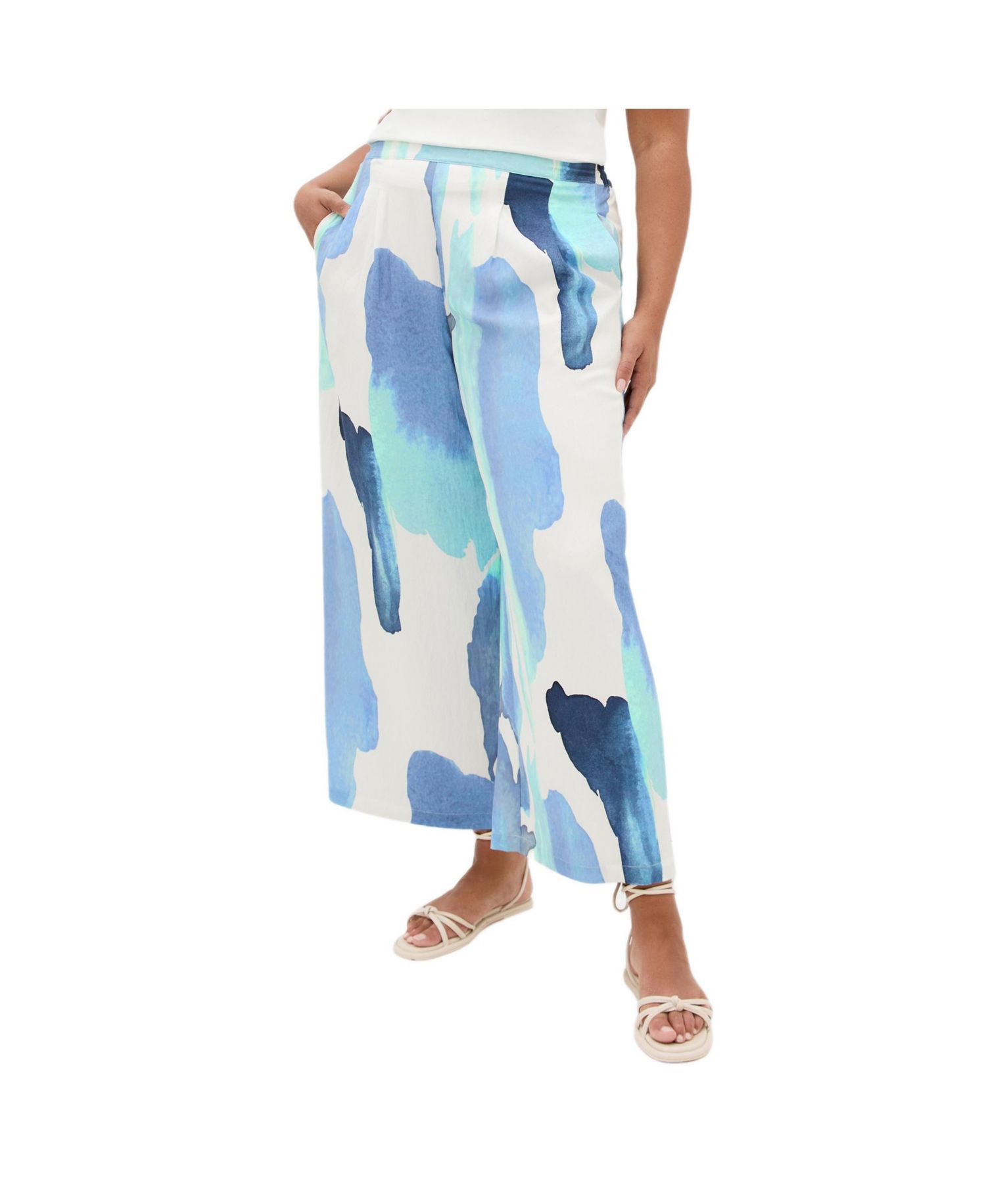 Plus Size Surface Level Print Pant