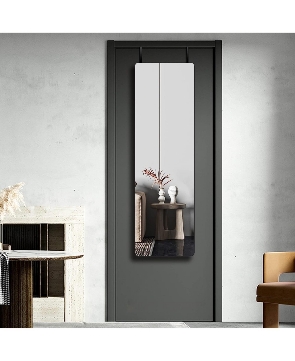 Phying Modern Elegant Rectangular Wall Mirror Brushed Aluminum Alloy Frame Hd Clear Glass Mirror for Bedroom Bathroom Living Room Decor