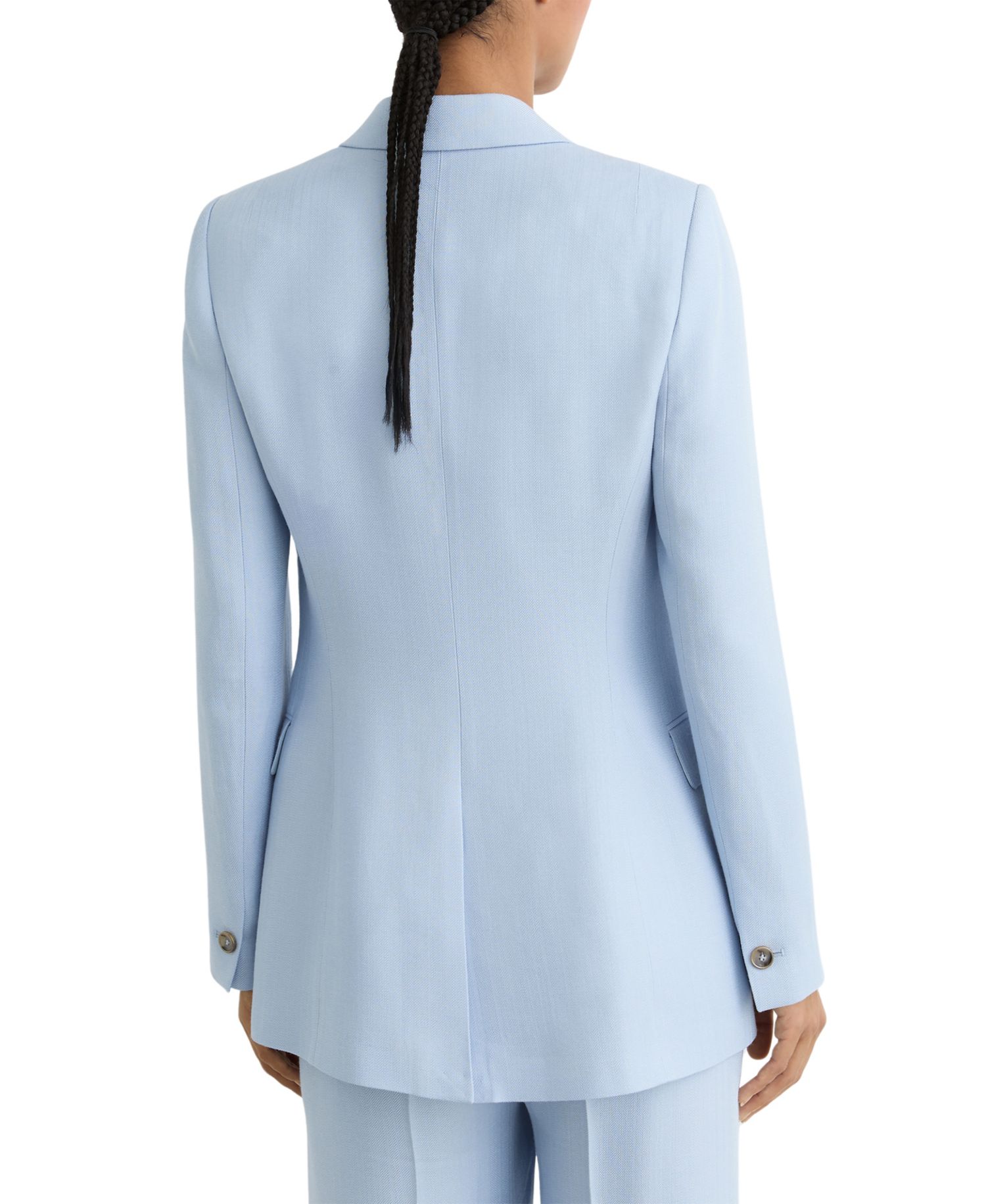 Women's Double-Breasted Peak-Lapel Suit Blazer