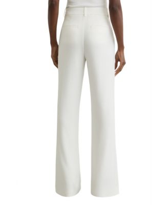 Ivory/Cream Dress Pants & Trousers Wide-Leg for Women  Flowy, High-Waisted  & Tailored | Macy's