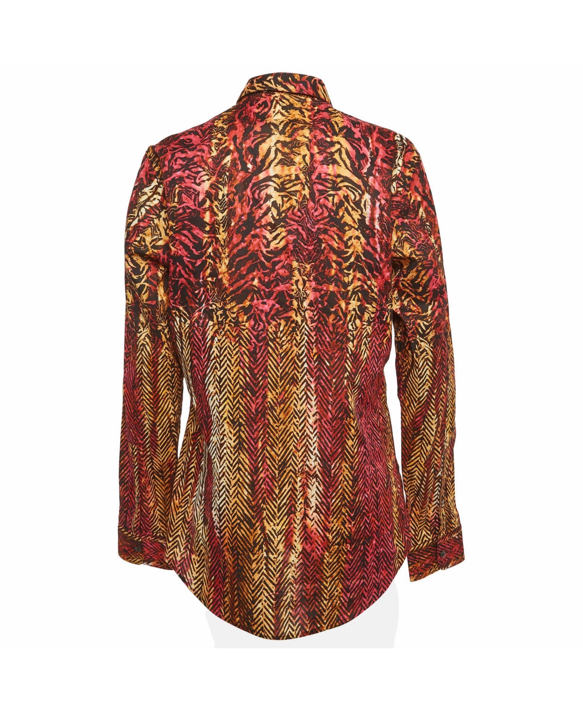 Pre-Owned Roberto Cavalli Women's Abstract Print Cotton Long Sleeve Shirt
