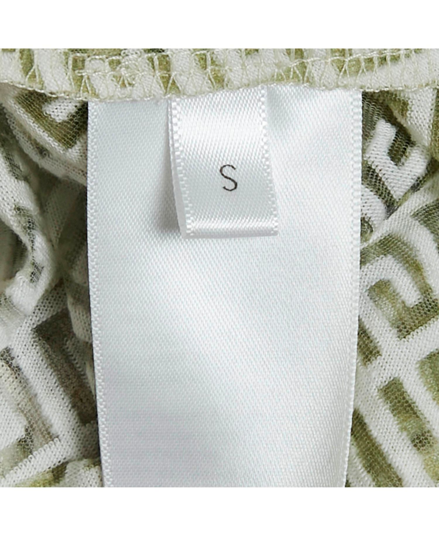 Women's Monogram Sheer Jacquard Knit Long Sleeve Top
