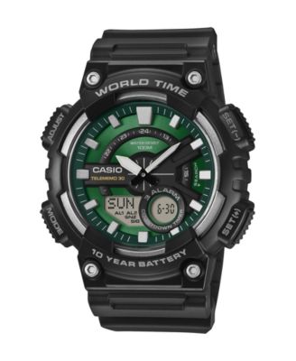 Men's Black Analog Digital Resin Watch 48.2mm