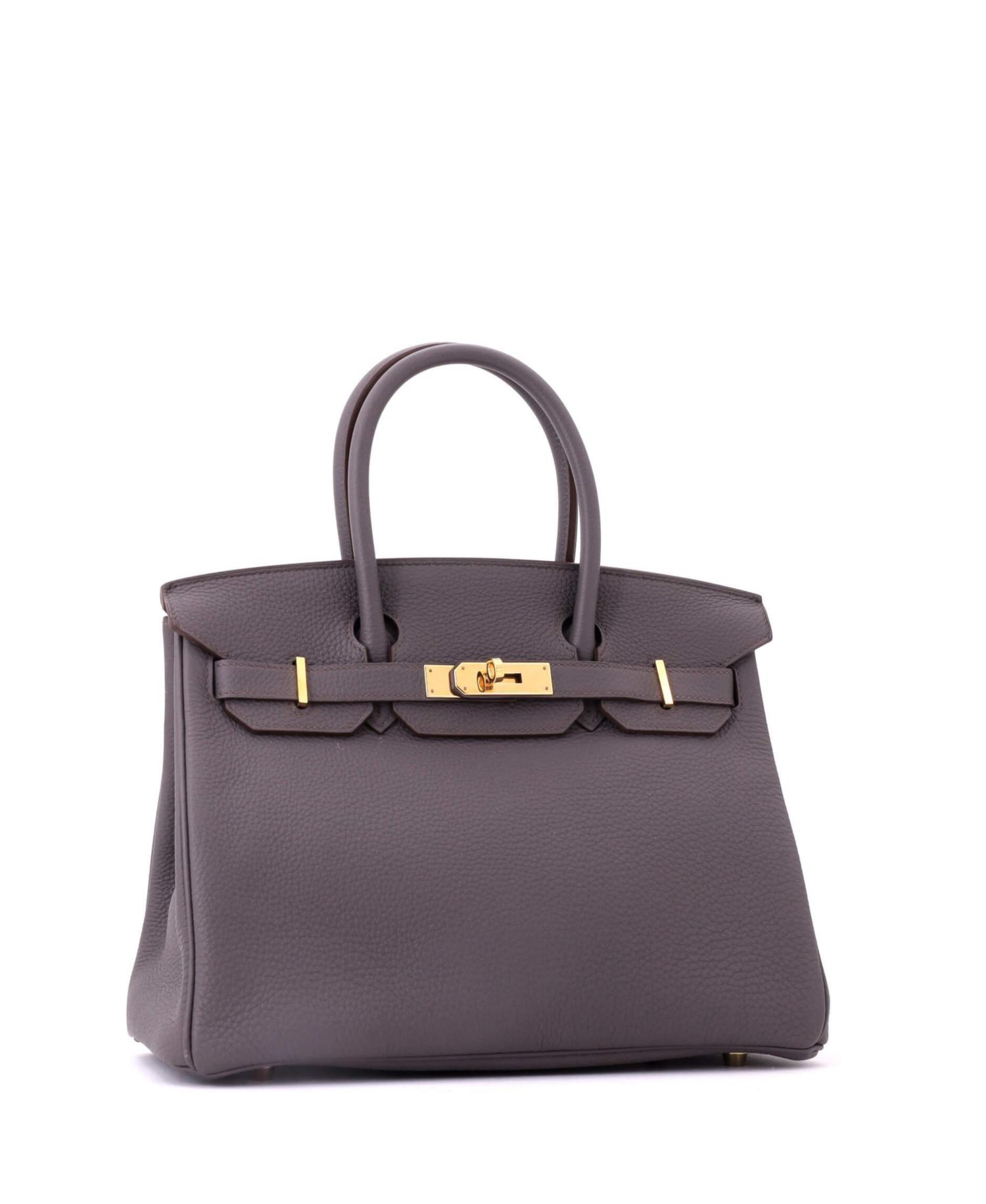 Birkin 30 Handbag Grey Togo with Gold Hardware