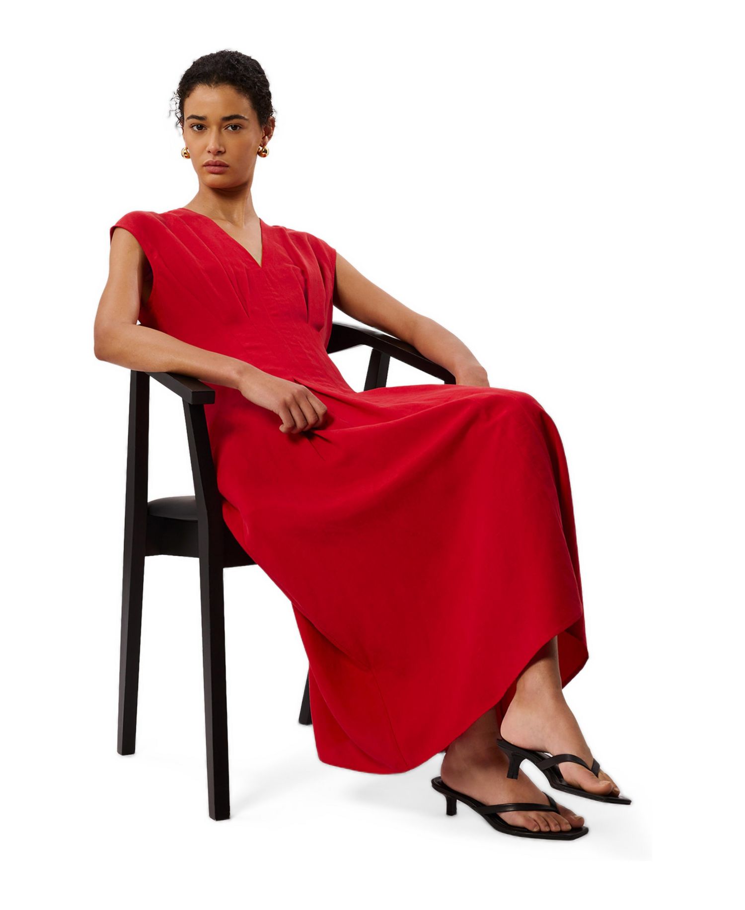 Women's Panel Linen Blend Dress