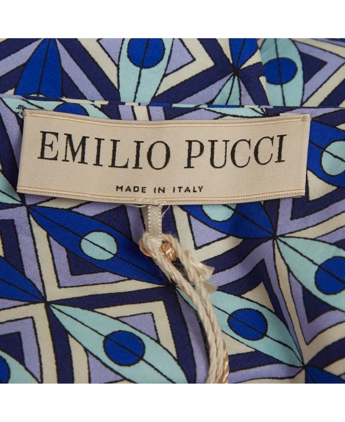 Pre-Owned Emilio Pucci Women's Printed Cotton Tie-Up Crop Top