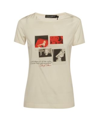 Women's Marilyn Monroe Print Silk Blend Top