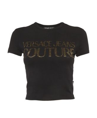 Women's Jeans Couture Logo Embellished Cotton Crop Top