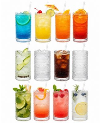 Hobnail Highball Glasses, Set of 12