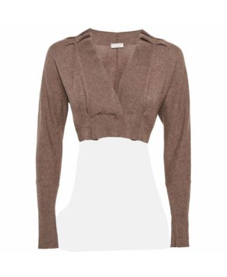 Women's Cashmere Knit Crop Cardigan