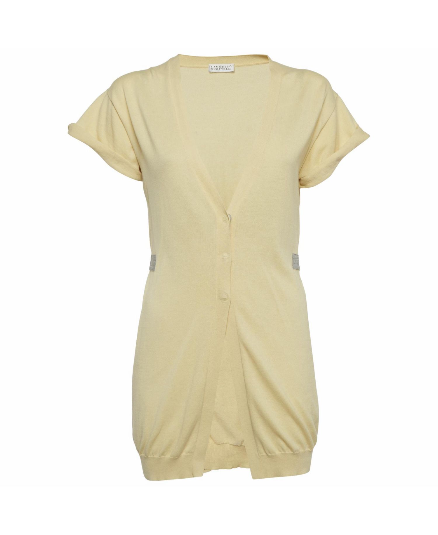 Women's Cream Cotton Knit Long Cardigan