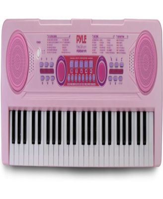 Portable Kids Karaoke Piano Keyboard with Wired Microphone, Rechargeable Battery - 49 Keys,  PKBRD4911PK