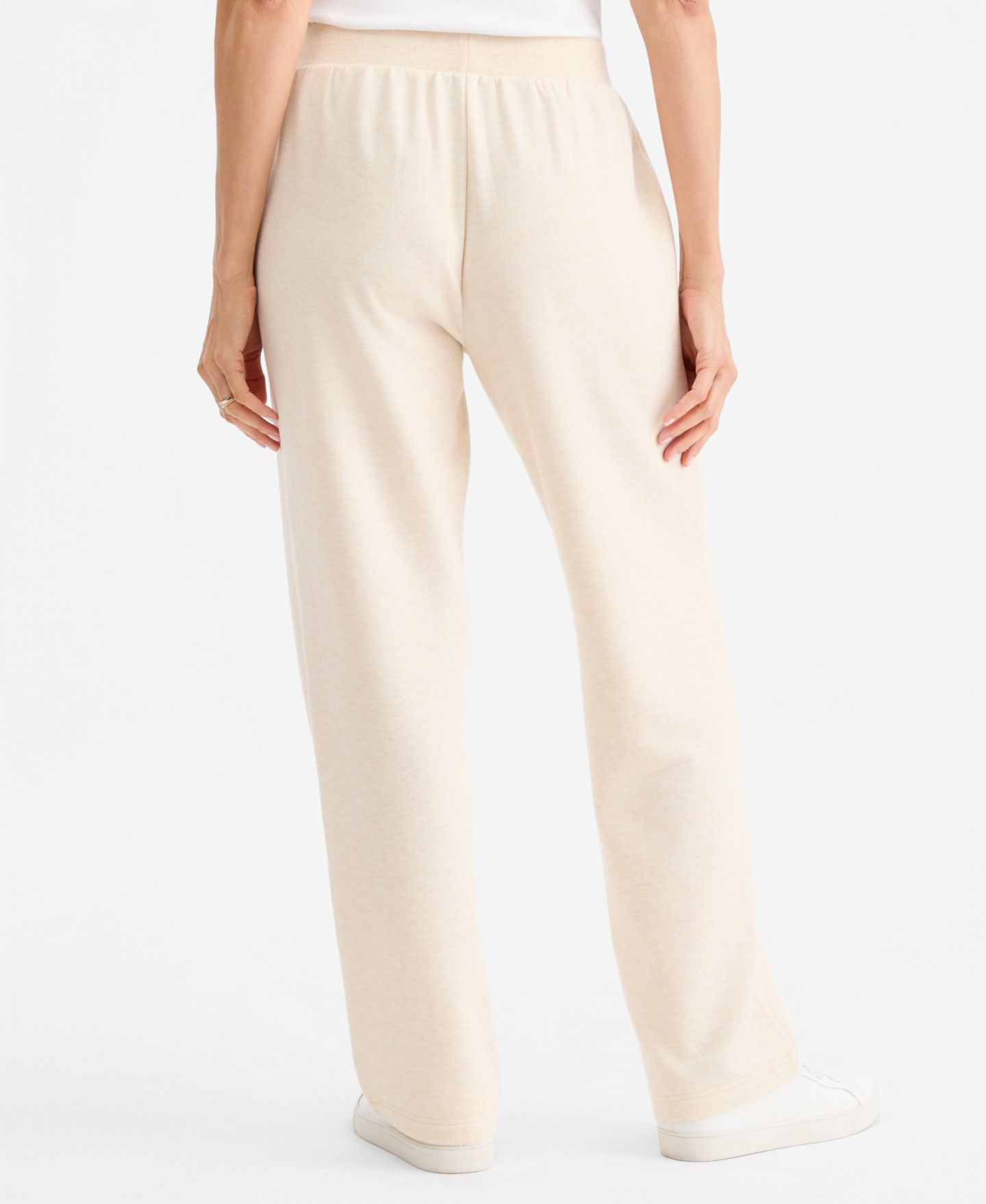 Женские брюки Style & Co Petite Mid-Rise LuxLounge Knit Sweatpants, цвет: Овсяный меланжевый — фото 4