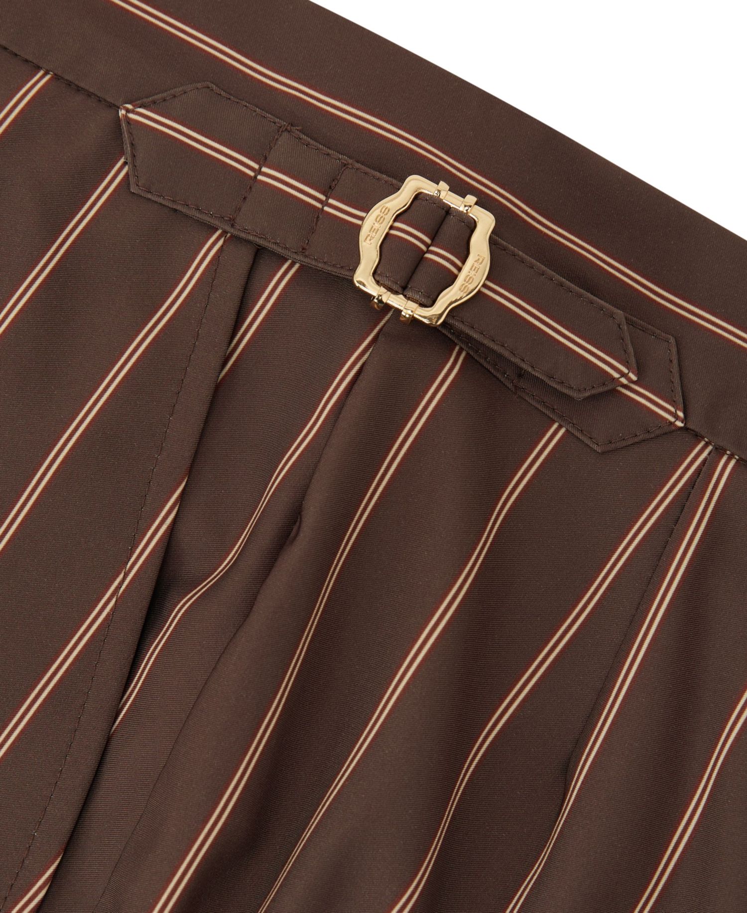 Men's Presley Pinstripe Side-Adjuster Swim Shorts