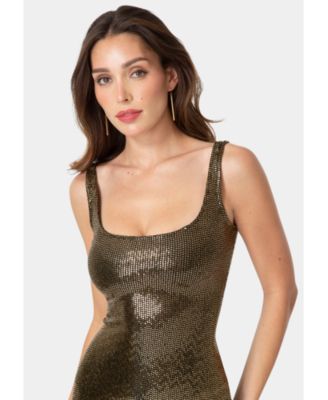 gold tank top dress Luli Fama: Tank Dress (L829I94-014) L