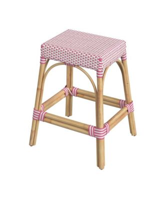 Robias Rectangular Rattan 24.5" Counter Stool