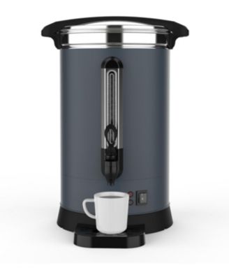 14L Double Wall Commerical Coffee Urn, Hot Coffee Dispenser, Grey for Wedding, Buffet, Catering, Events, Outdoor Bar