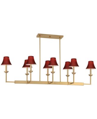 Kime 50 Inch Wide 8-Light Island Chandelier with Shades
