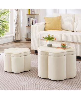 Petal Storage Ottoman Set of 2