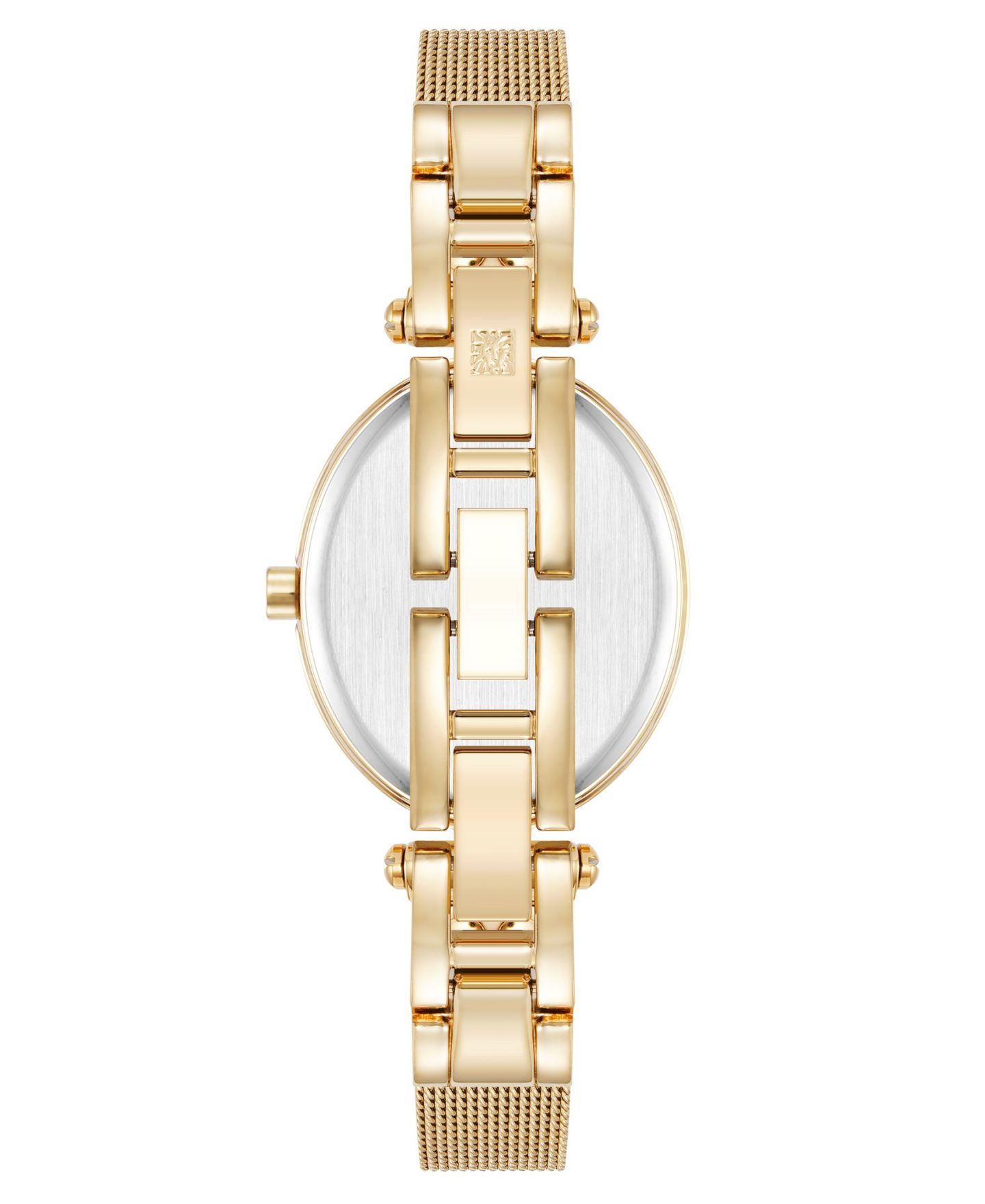 Женские часы Anne Klein Quartz Oval Gold-Tone Stainless Steel Mesh 26mm — фото 2