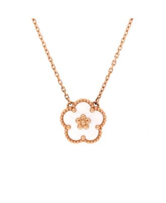 Pre-Owned Van Cleef & Arpels Lucky Spring Plum Blossom Pendant Necklace - 18k rose gold