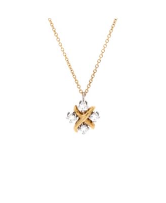 Pre-Owned Tiffany & Co Schlumberger Lynn Pendant Necklace - 18k yellow gold, platinum (pt950)