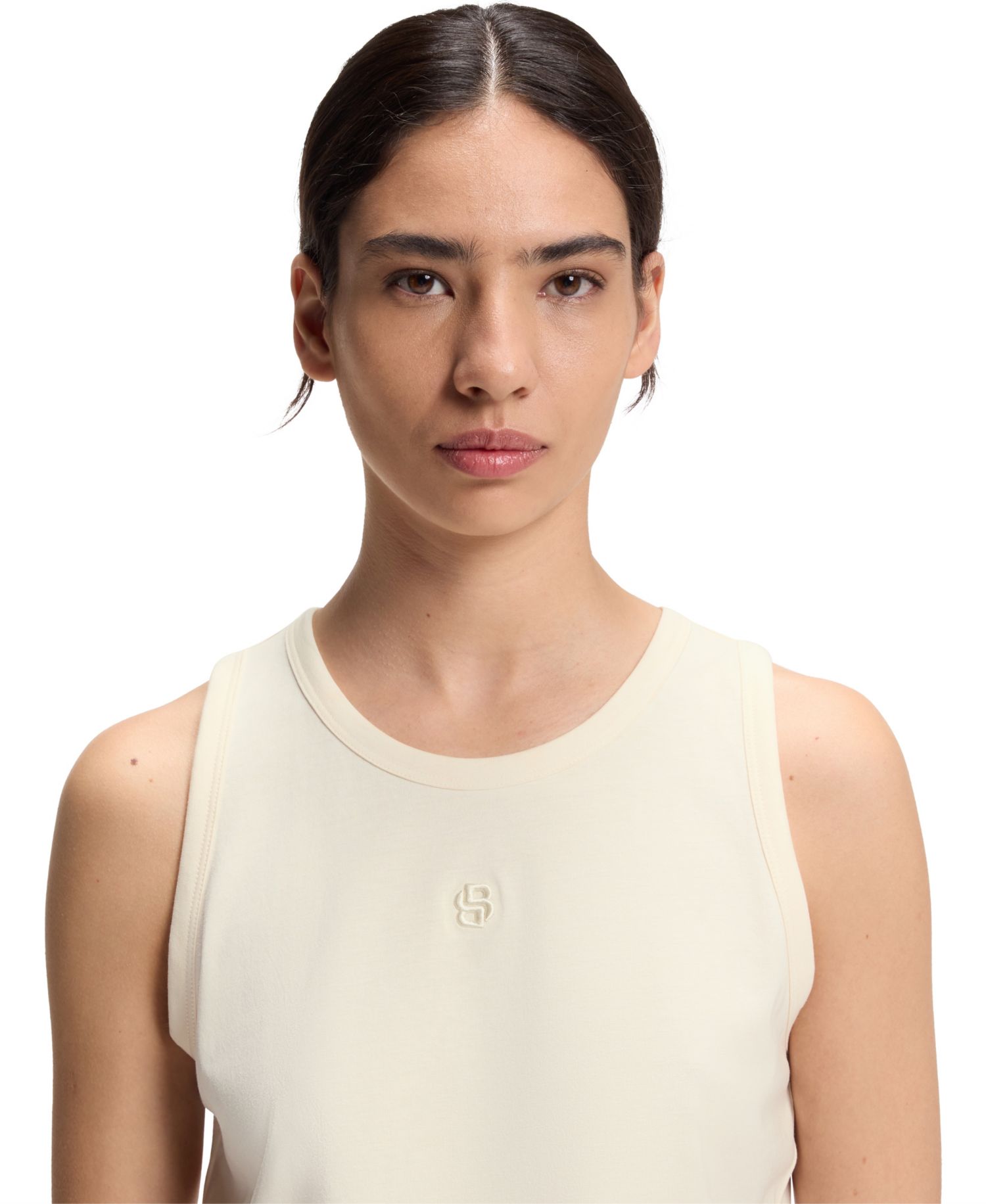 BOSS by Women's Cotton-Modal Slim-Fit Tank Top