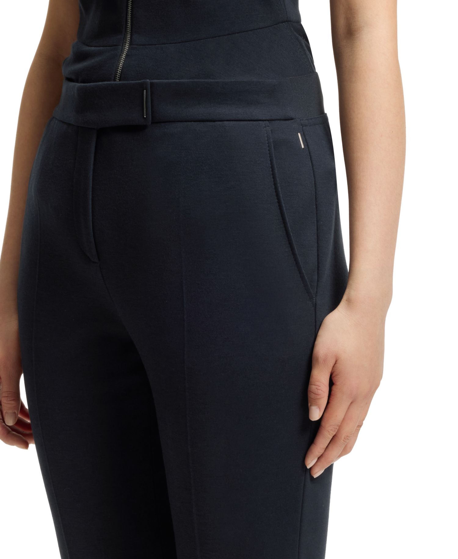 BOSS by Women's Stretch Jersey Flared-Fit Pants