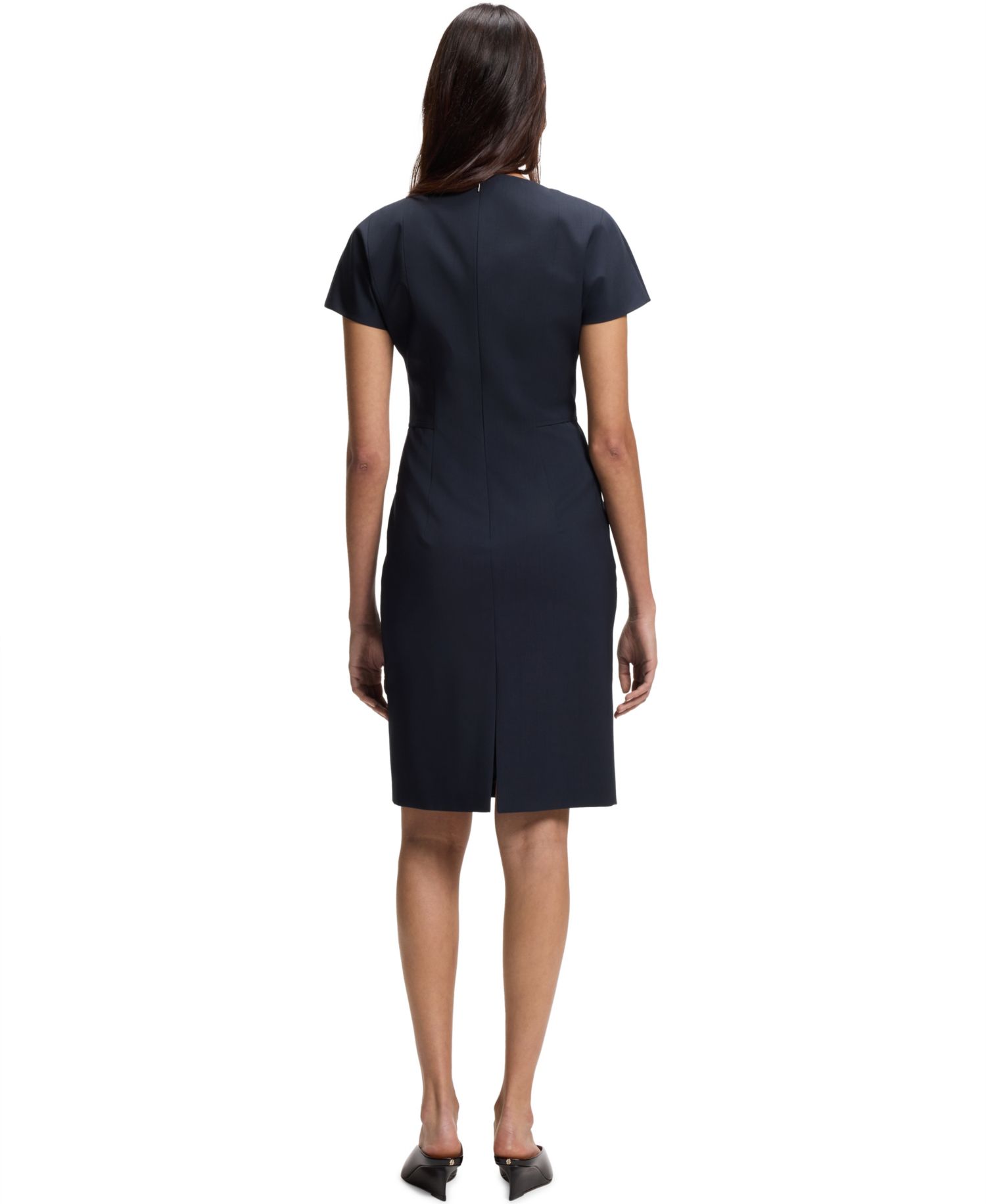 BOSS by Women's Stretch Wool Slim-Fit Dress