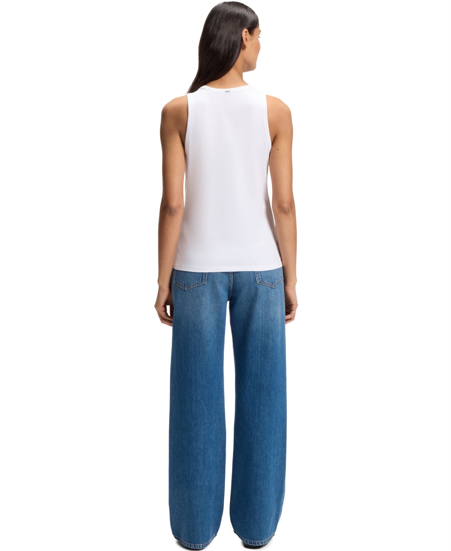 BOSS by Women's Cotton-Modal Slim-Fit Tank Top