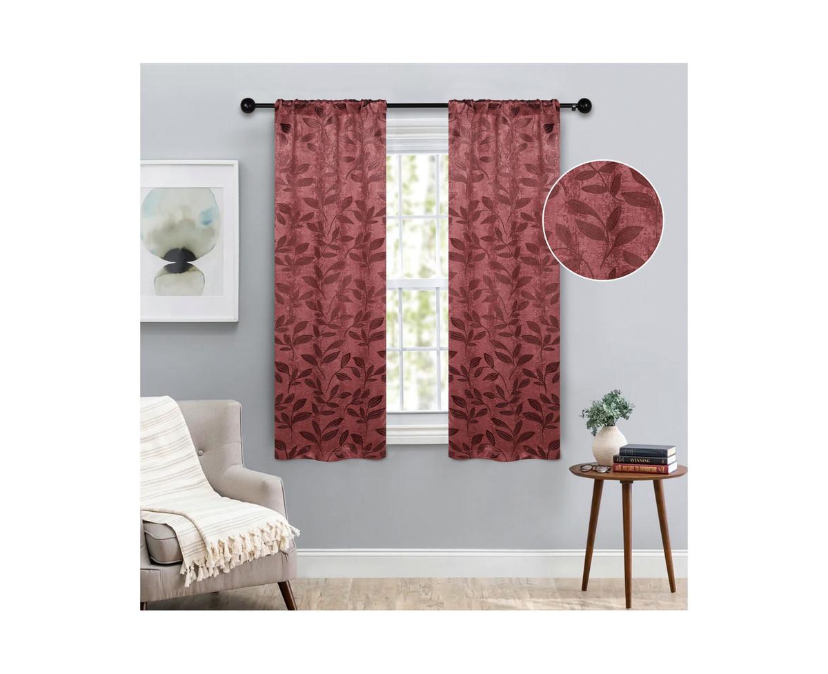 Superior Leaves Machine Washable Room Darkening Blackout Curtains