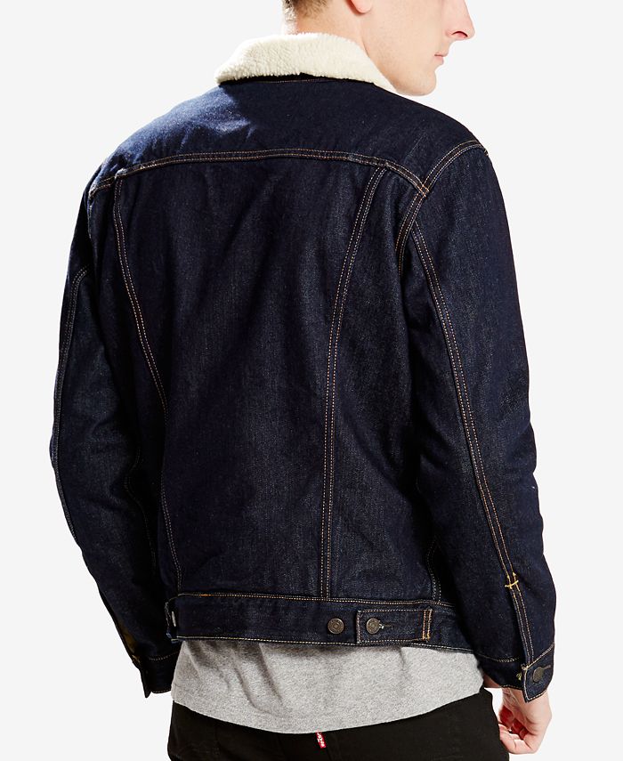 Levi's Men's Sherpa Denim Trucker Jacket & Reviews Coats & Jackets