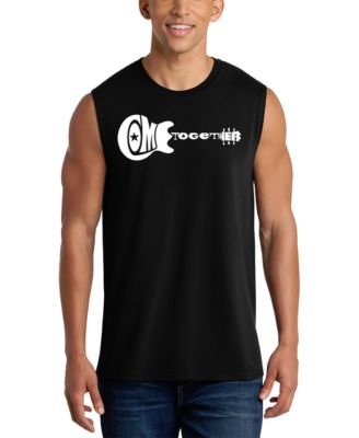 Men's Come Together Guitar Word Art Tank Top