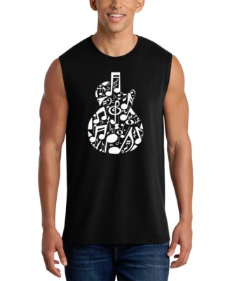Men's Music Notes Word Art Graphic Tank Top