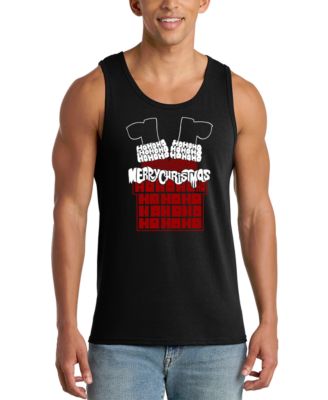 Men's Santa Claus Down The Chimney Graphic Tank Top