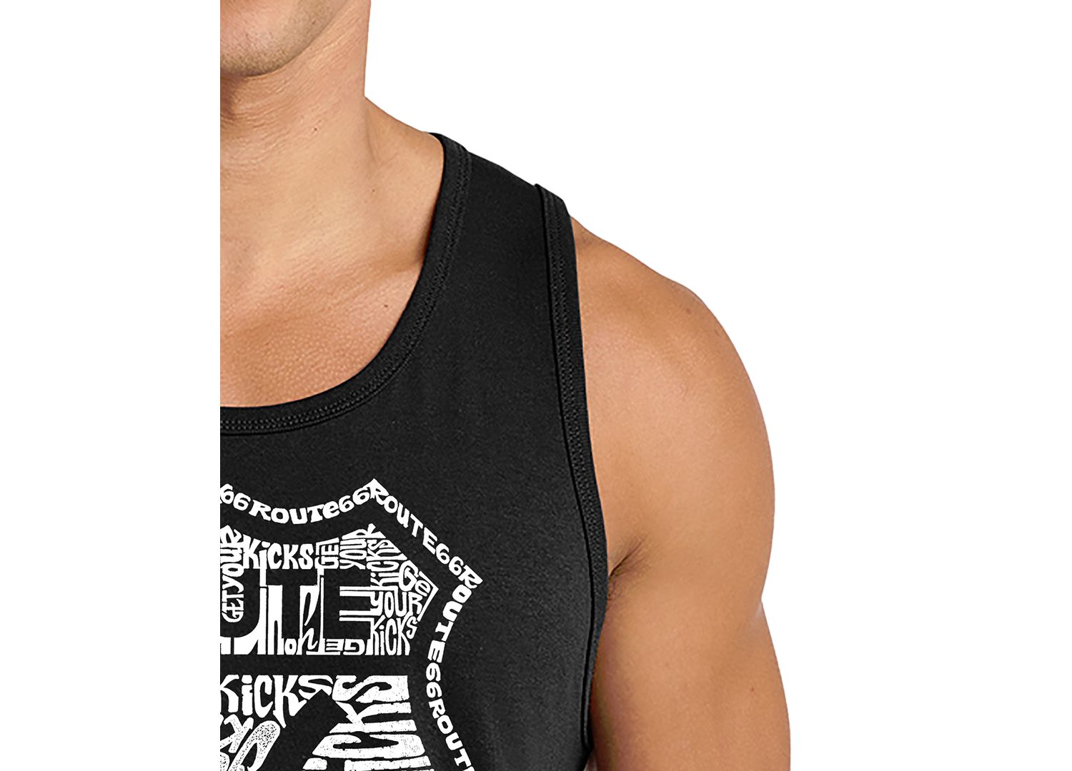 Men's Route 66 Word Art Tank Top