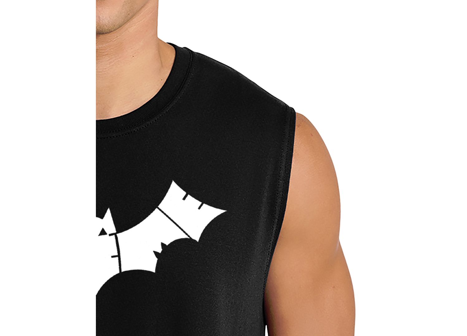 Men's Bat Silhouette Word Art Graphic Tank Top