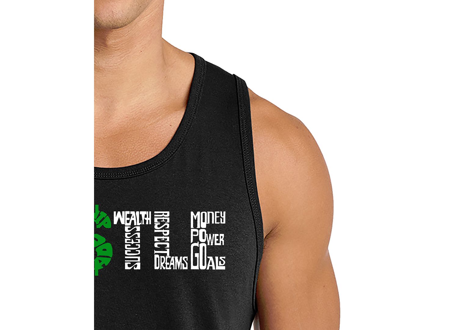Men's Hustle Word Art Tank Top