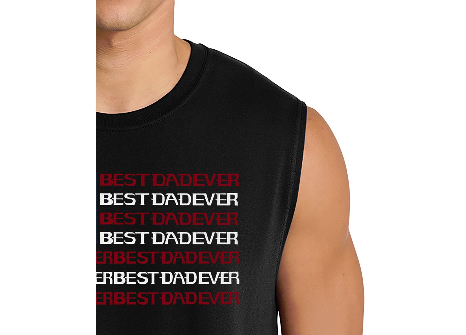 Men's Best Dad Ever American Flag Graphic Tank Top