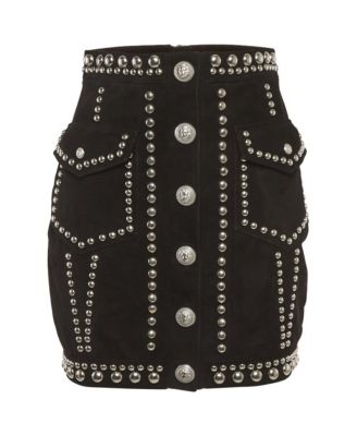 Women's Studded Suede Mini Skirt