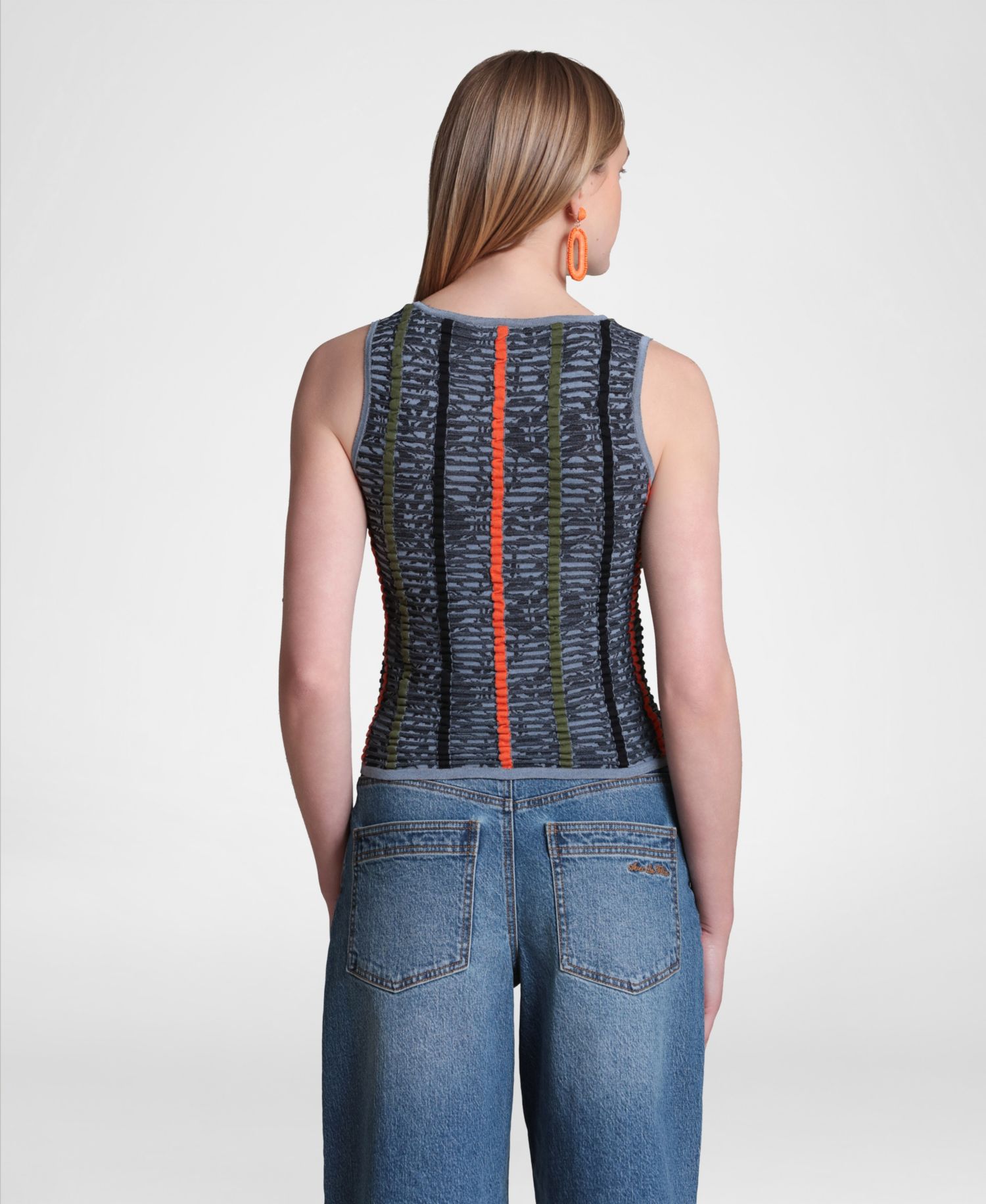 Women's Novel Stitch Stripe Tank Top