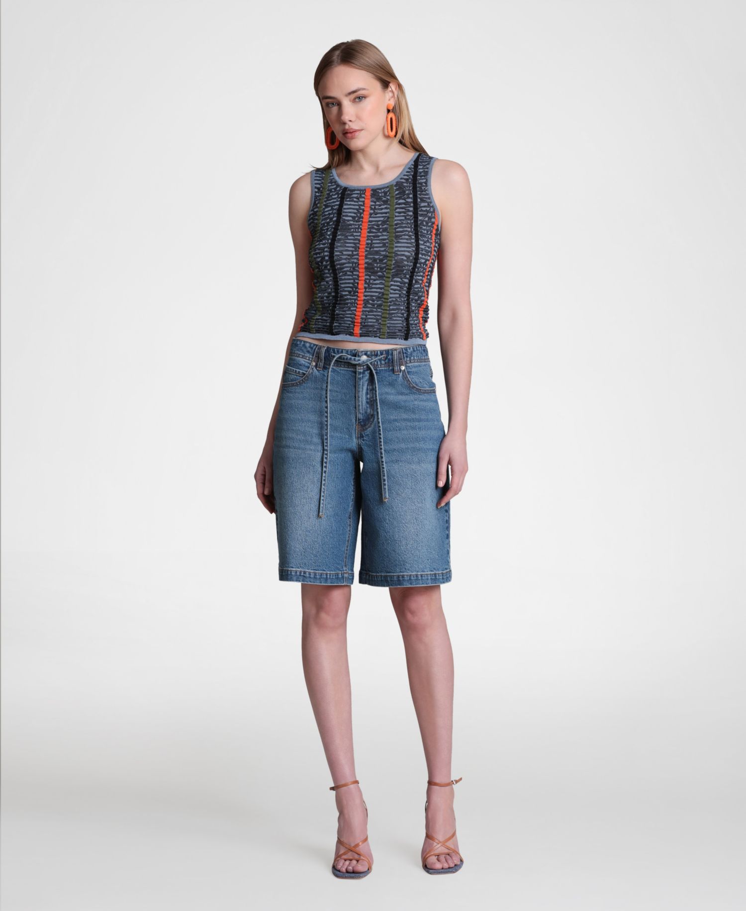 Women's Novel Stitch Stripe Tank Top