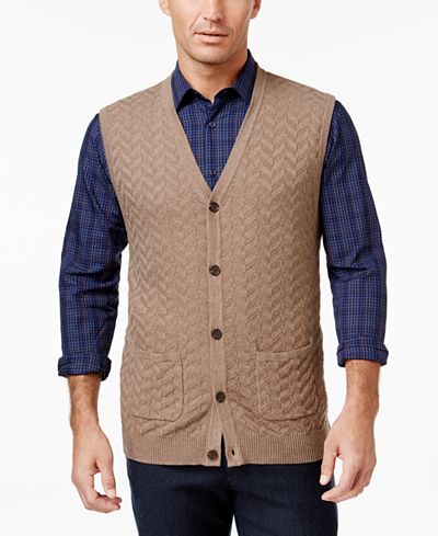 Tasso Elba Men's Chevron Sweater Vest, Only at Macy's
