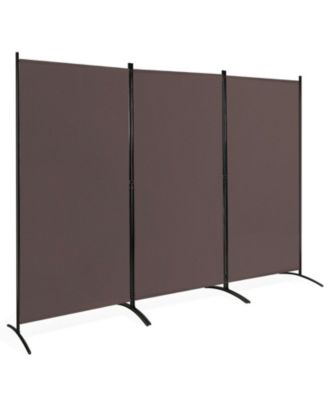 6-Foot 3-Panel Folding Room Divider with Durable Hinges and Steel Base