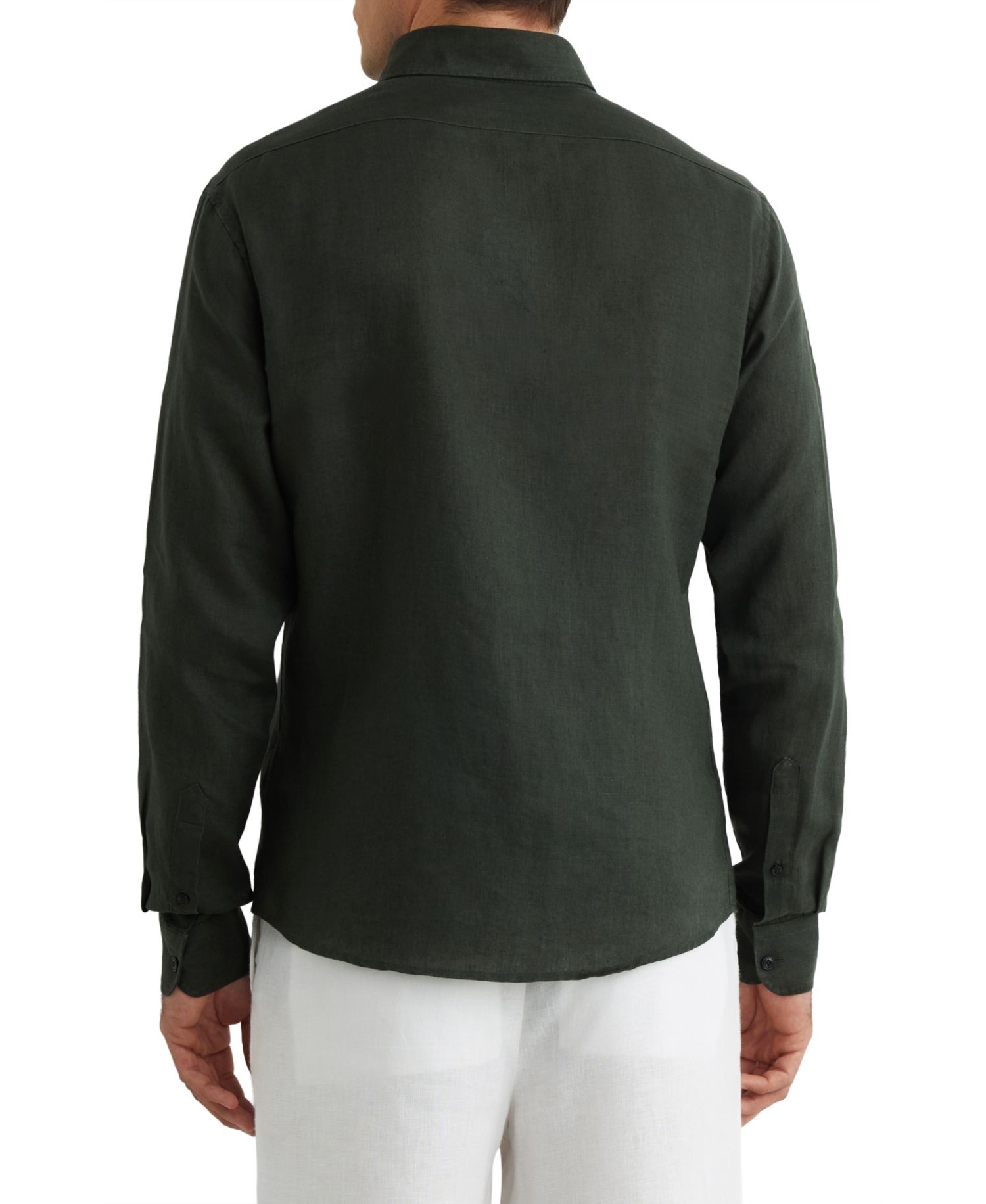 Men's Queens Linen Regular-Fit Button-Down Shirt