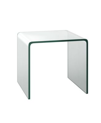 3 Piece Tempered Glass Coffee and End Table Set Transparent Living Room