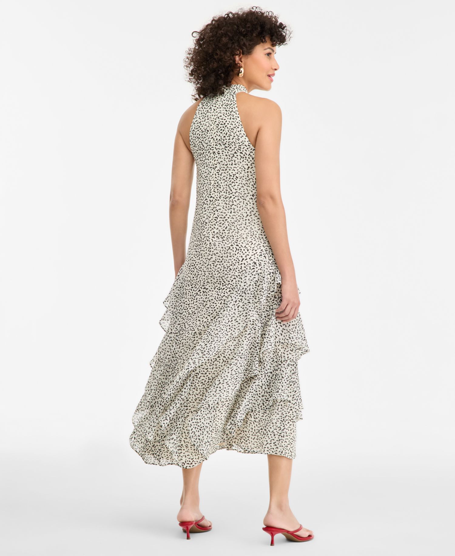 Women's Printed Halter Maxi Dress